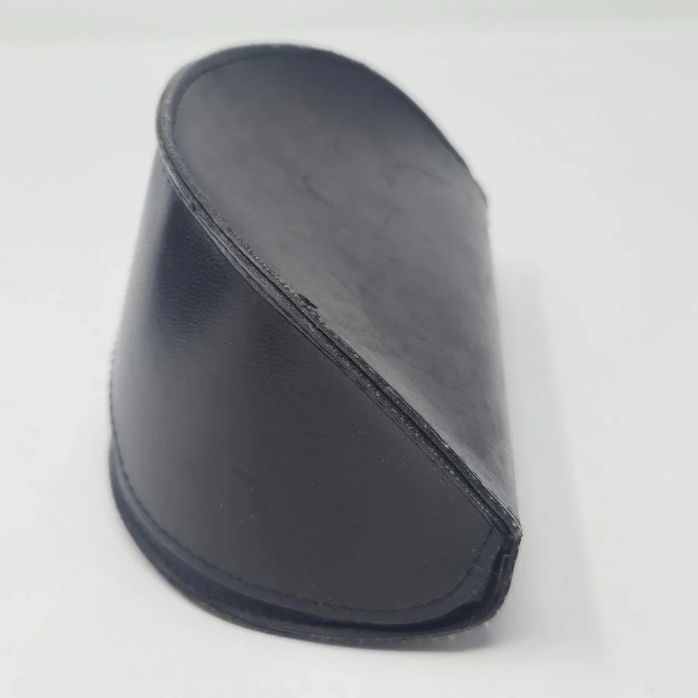 Authentic GUCCI Black Leather Sunglasses Case & Microfiber Cleaning Cloth Set